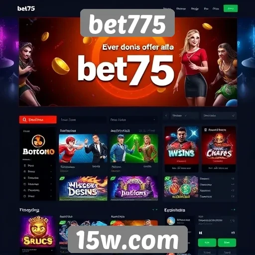 Interfaces e usabilidade do site bet775