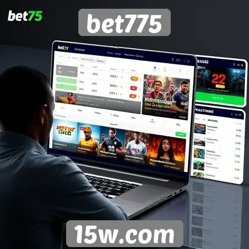 Análise da interface do usuário do site bet775