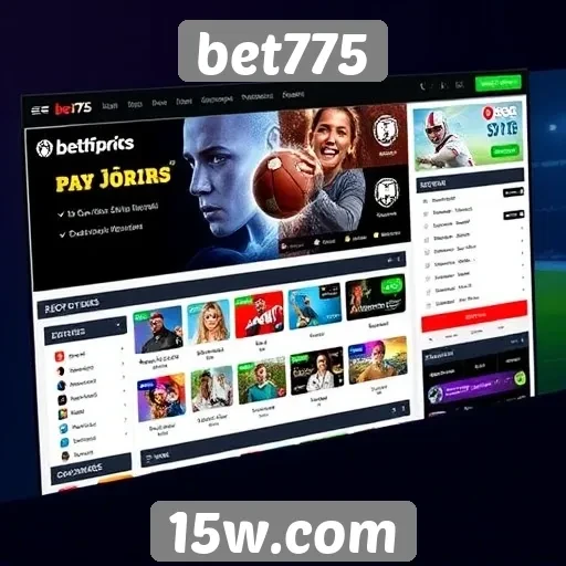 Mudanças na interface do usuário do site bet775