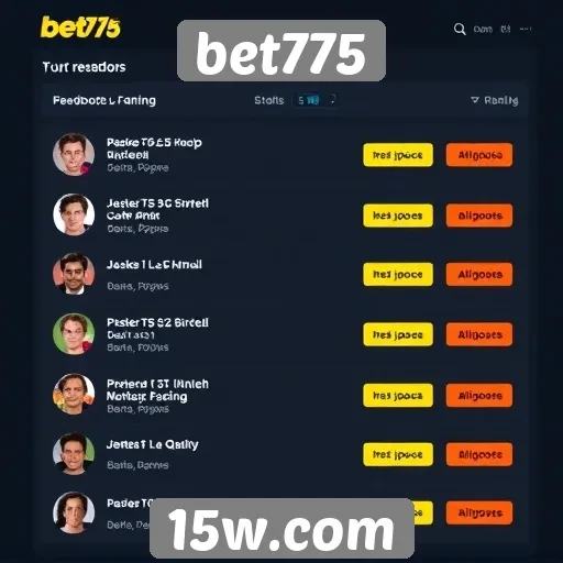 Resultados de feedback de jogadores sobre o bet775
