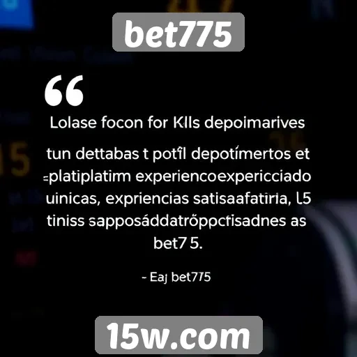 Depoimentos de usuários sobre bet775